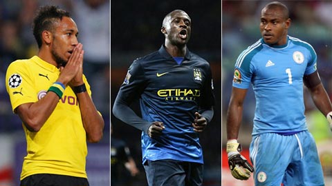 Cầu thủ xuất sắc nhất châu Phi 2014: Cuộc đua giữa Yaya Toure, Aubameyang và Enyeama Cầu thủ xuất sắc nhất châu Phi 2014: Cuộc đua giữa Yaya Toure, Aubameyang và Enyeama