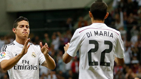 James sẽ khiến người Madrid quên Di Maria James sẽ khiến người Madrid quên Di Maria