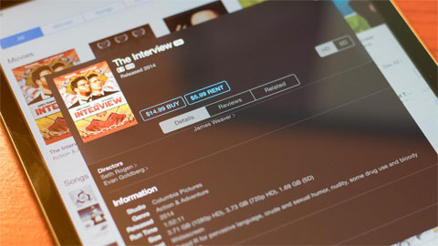 The Interview xuất hiện trên iTunes The Interview xuất hiện trên iTunes