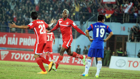 Hải Phòng 4-2 XSKT.Cần Thơ: Thắng tưng bừng, mừng ngôi đầu Hải Phòng 4-2 XSKT.Cần Thơ: Thắng tưng bừng, mừng ngôi đầu