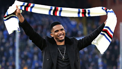Eto’o ra mắt CĐV Sampdoria Eto’o ra mắt CĐV Sampdoria