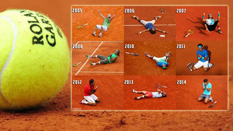Nadal và 9 sắc thái tại các trận chung kết Roland Garros Nadal và 9 sắc thái tại các trận chung kết Roland Garros