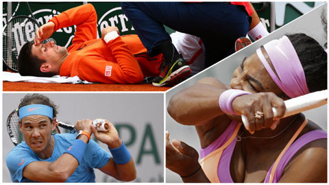 Nadal, Djokovic và Serena Wiliams đi tiếp, Wozniacki dừng bước tại vòng 2 Roland Garros Nadal, Djokovic và Serena Wiliams đi tiếp, Wozniacki dừng bước tại vòng 2 Roland Garros