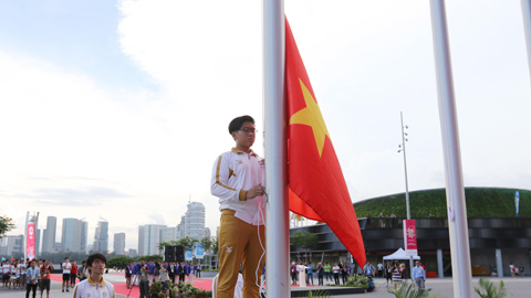 SEA Games 28: Lễ thượng cờ trang nghiêm của đoàn Thể thao Việt Nam SEA Games 28: Lễ thượng cờ trang nghiêm của đoàn Thể thao Việt Nam
