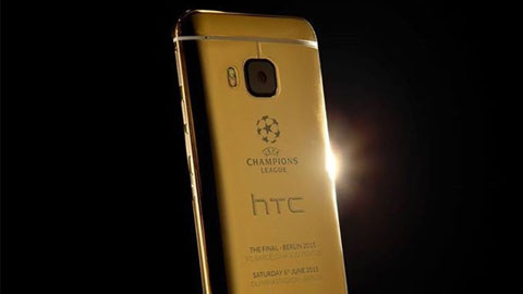 HTC ra mắt One M9 mạ vàng nhân chung kết Champions League HTC ra mắt One M9 mạ vàng nhân chung kết Champions League