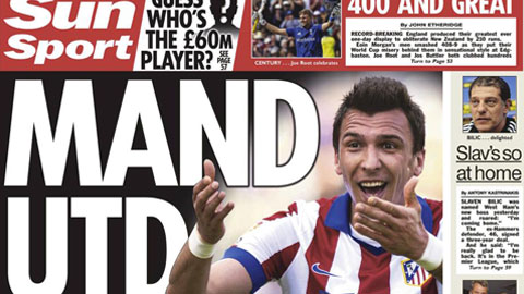 M.U sắp có Mandzukic, theo đuổi cả Cavani và Van der Wiel M.U sắp có Mandzukic, theo đuổi cả Cavani và Van der Wiel