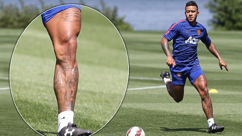 Đùi Depay nhiều 'dây thừng' chẳng kém Ronaldo Đùi Depay nhiều 'dây thừng' chẳng kém Ronaldo