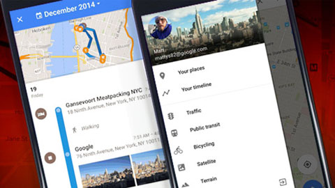 Google Maps ghi lại và nhớ cả tuyến đường đã đi Google Maps ghi lại và nhớ cả tuyến đường đã đi