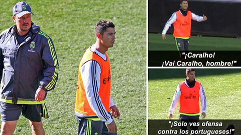 Ronaldo liên tục chửi đổng trong buổi tập Ronaldo liên tục chửi đổng trong buổi tập