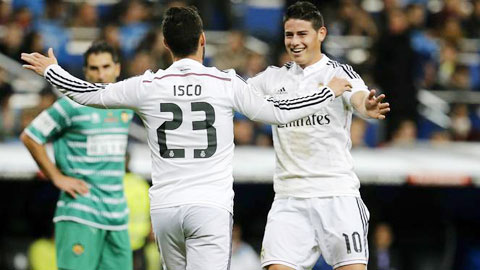 Isco hay James, câu hỏi khó ở Real Isco hay James, câu hỏi khó ở Real