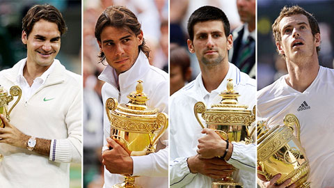 Big Four chiếm 87% tổng số danh hiệu Grand Slam từ năm 2008 Big Four chiếm 87% tổng số danh hiệu Grand Slam từ năm 2008