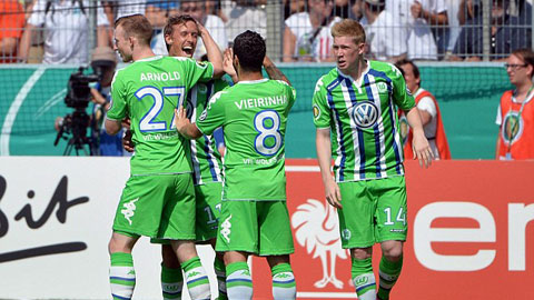 Vòng 1 cúp QG Đức: Wolfsburg, Leverkusen, Schalke đại thắng Vòng 1 cúp QG Đức: Wolfsburg, Leverkusen, Schalke đại thắng