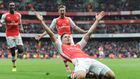 Giroud & cột mốc 100 trận cho Arsenal Giroud & cột mốc 100 trận cho Arsenal