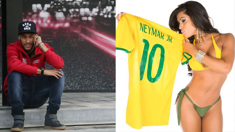 Neymar giữa vòng vây của các bóng hồng Neymar giữa vòng vây của các bóng hồng