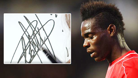 Giải mã chữ ký của Balotelli Giải mã chữ ký của Balotelli