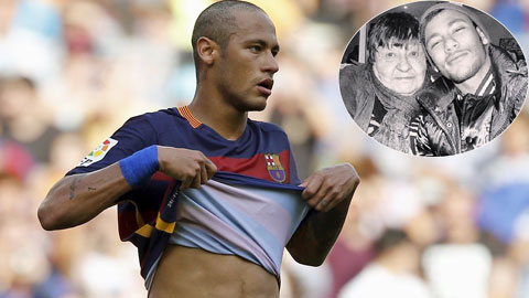 Neymar xuống tóc để động viên bà ngoại bị ung thư Neymar xuống tóc để động viên bà ngoại bị ung thư