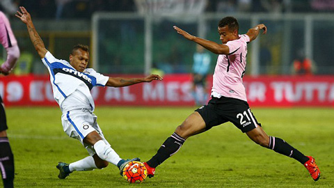 Bị Palermo cầm hòa 1-1, Inter lỡ cơ hội trở lại ngôi đầu Serie A Bị Palermo cầm hòa 1-1, Inter lỡ cơ hội trở lại ngôi đầu Serie A