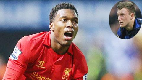 Sturridge và Phil Jones (ảnh nhỏ) đều vừa dính chấn thương
