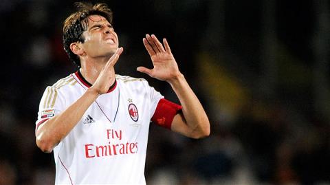 Kaka thi đấu mờ nhạt và khiến Milan bị… cản trở