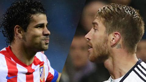 Diego Costa (Atletico Madrid) và Sergio Ramos (Real Madrid)