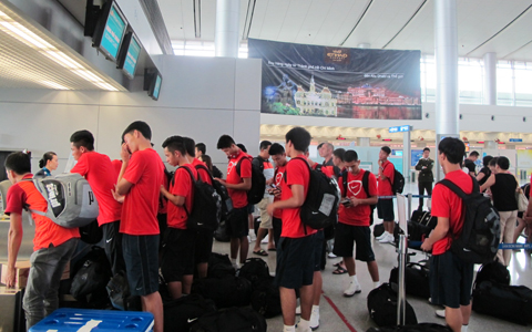 Những hình ảnh mới nhất về đội U19 Việt lên đường tham dự U19 châu Á