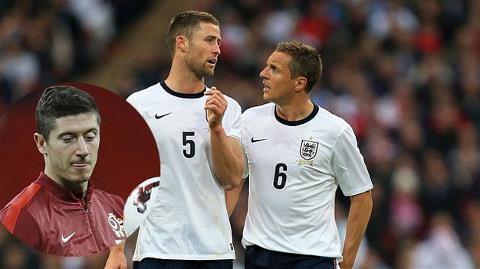 Ngăn cản Lewandowski: Cứ giao cho Jagielka và Cahill