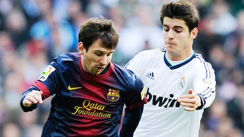 Morata (phải) là ngôi sao trẻ mới nổi của Real