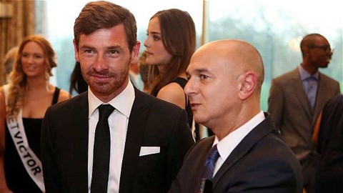 Chủ tịch Daniel Levy (phải) khi còn cộng tác với HLV Andre Villas-Boas