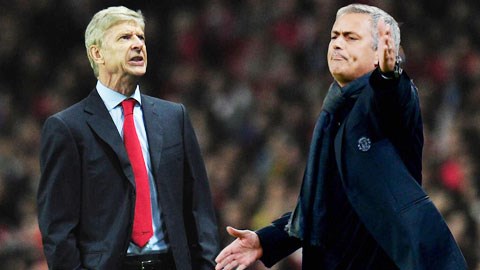Wenger chưa từng thắng Mourinho trong 9 lần đối đầu