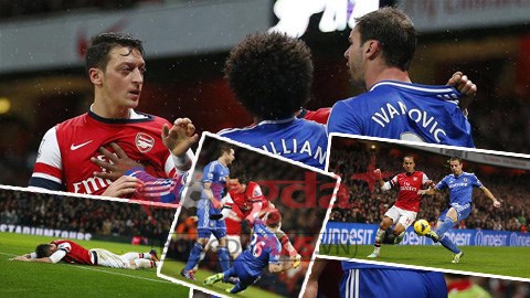 Oezil lặn mất tăm trong trận đấu với Chelsea