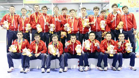 ĐT futsal Việt Nam với tấm HCB tại SEA Games 27