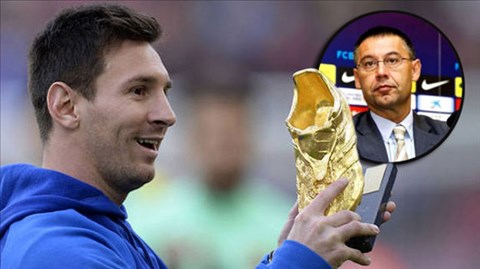 Bartomeu (ảnh nhỏ) cam kết hợp đồng mới cho Messi