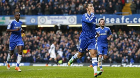 Eden Hazard là người ghi bàn đem về chiến thắng cho Chelsea