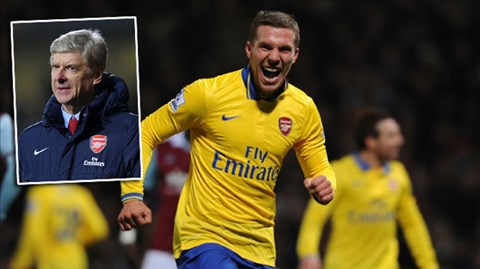 Podolski đã mang tới nét khác biệt cho hàng công Pháo thủ