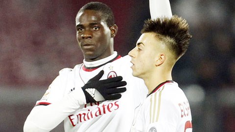 Hàng công Milan lúc này rất cần Balotelli khi El Shaarawy chấn thương