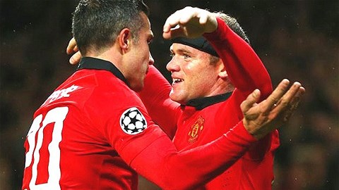 Robin van Persie và Wayne Rooney