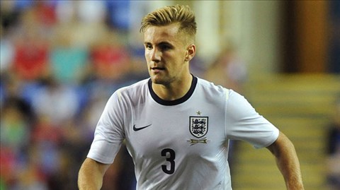 Luke Shaw trong màu áo đội U21 Anh