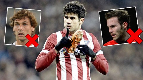 Costa có mặt, trong khi Mata và Llorente vắng mặt