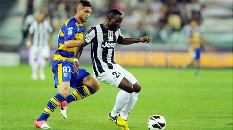 Parma khó làm nên chuyện khi phải làm khách của ông lớn Juventus (phải)
