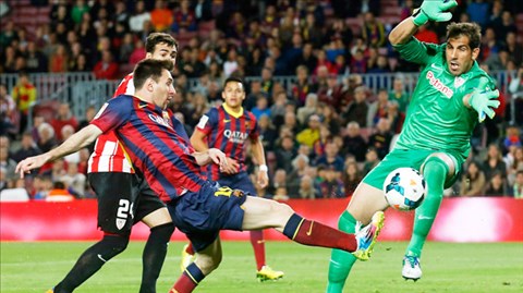 Messi đóng góp một bàn giúp Barca ngược dòng đánh bại Bilbao