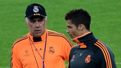 Ancelotti và Ronaldo