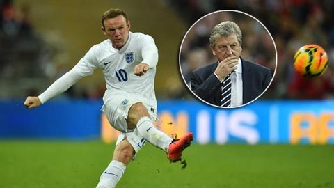 Hodgson nên cân nhắc bố trí Rooney đá tiền đạo