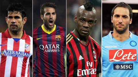 Diego Costa - Cesc Fabregas - Mario Balotelli - Gonzalo Higuain