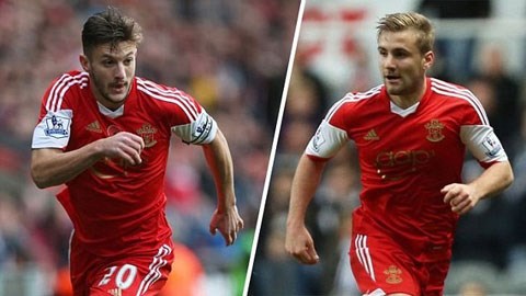 Luke Shaw (phải) chính thức gia nhập M.U, trong khi Lallana cũng sắp cập bến Liverpool