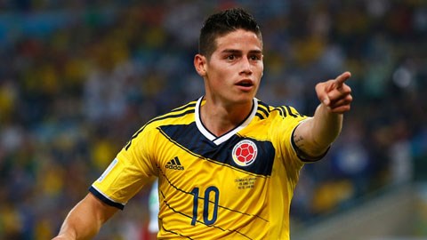 James Rodriguez đang nhận được sự quan tâm của rất nhiều đại gia