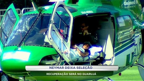 Neymar phải di chuyển bằng trực thăng