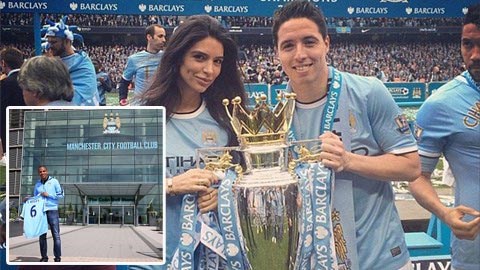 Nasri và cô bạn gái xinh đẹp Anara Atanes (trái)