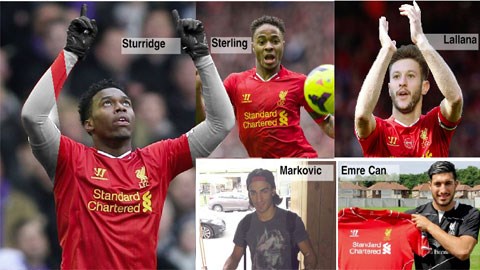 Liverpool rất tự tin với hàng công mới gồm Sturridge và Sterling là chủ lực kết hợp với các tân binh