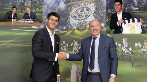 Morata đã đặt bút ký vào bản hợp đồng 5 năm với Juventus