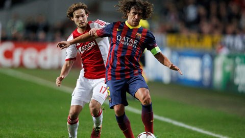 Blind (trái) là ưu tiên hàng đầu của Barca trong nỗ lực lấp vào lỗ hổng mà Carles Puyol để lại